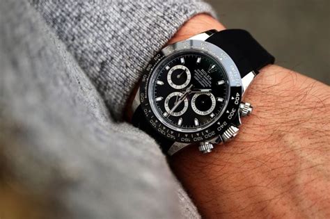 rolex daytona black steel rubber strap replica|rolex rubber strap replacement.